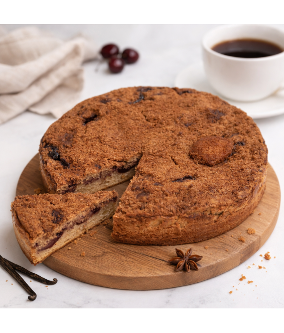 Švestkový koláč se skořicovou drobenkou