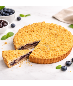 Borůvkovomandlový s drobenkou