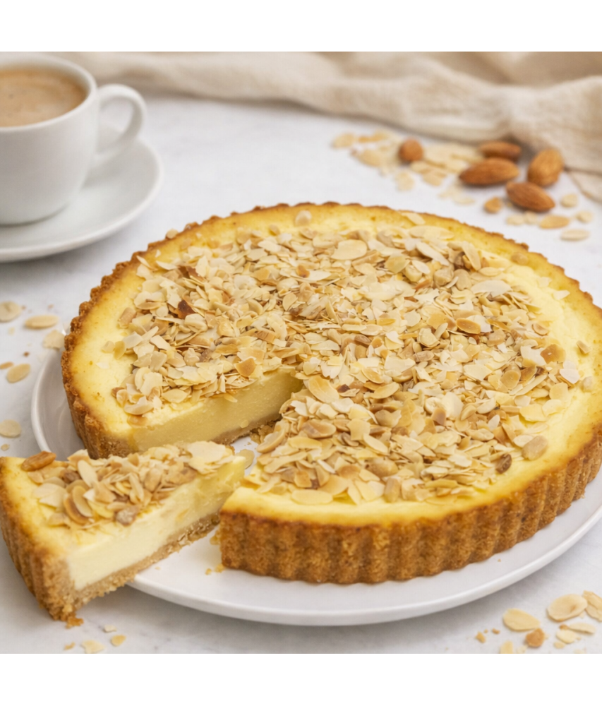 Cheesecake sypaný mandlemi s arašídy