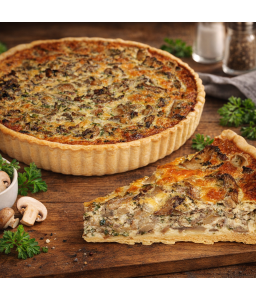 Žampiónový quiche s čerstvou petrželkou