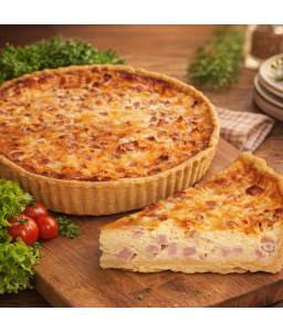 Šunkový quiche se dvěma druhy sýrů