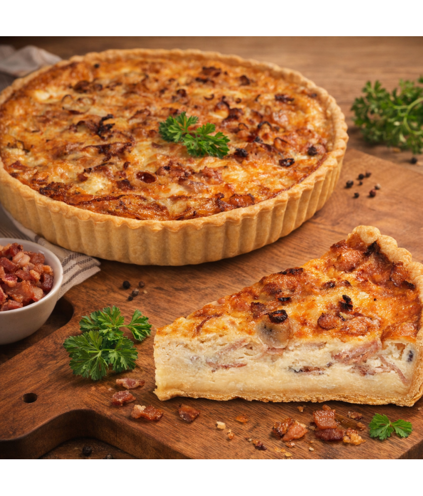 Slaninový quiche se šalotkou
