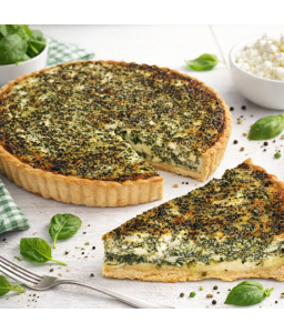 Špenátový quiche se sýrem cottage