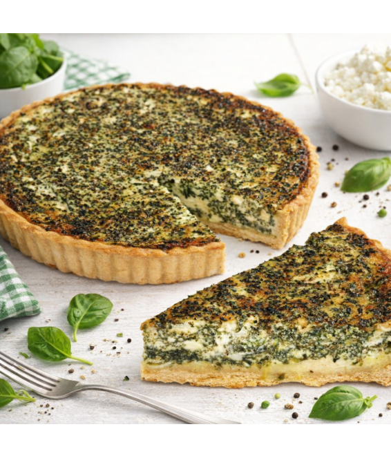 Špenátový quiche se sýrem cottage