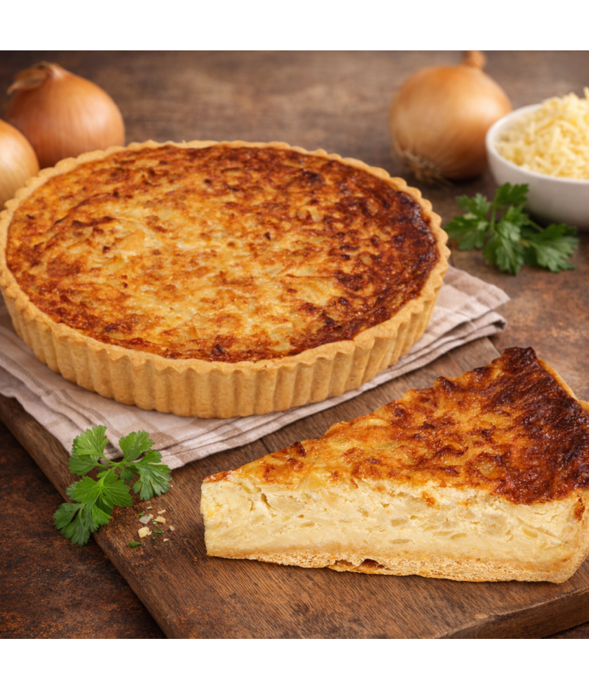 Cibulovosýrový quiche s čerstvým pepřem
