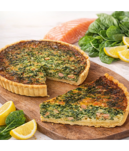 Lososovo-špenátový quiche