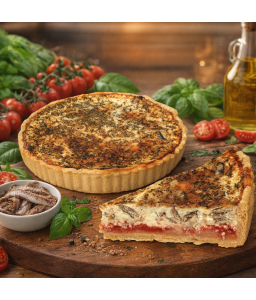 Ančovičkový quiche s tomaty