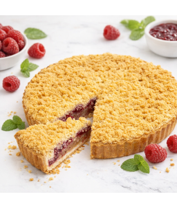 Malinovomandlový s drobenkou