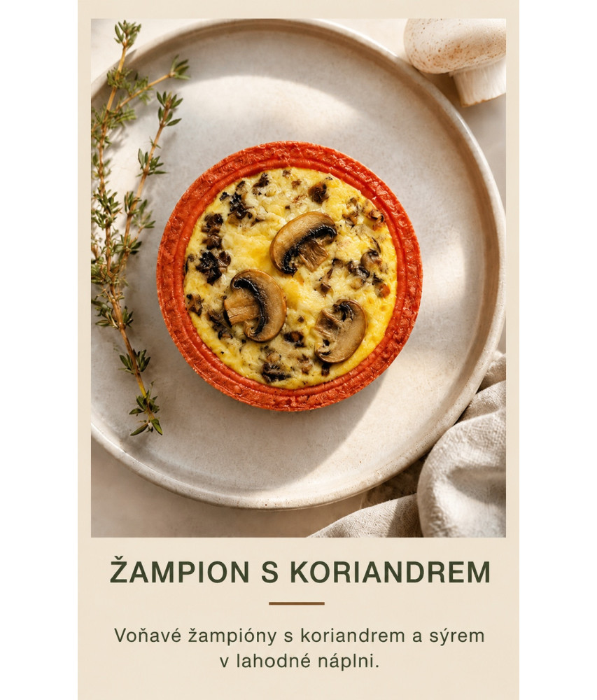 Na jemno sekané žampiony.