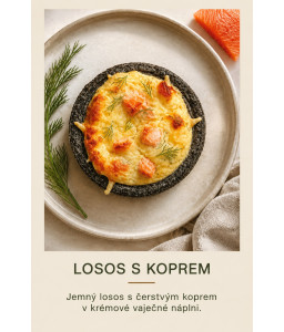 Uzený losos a kopr.